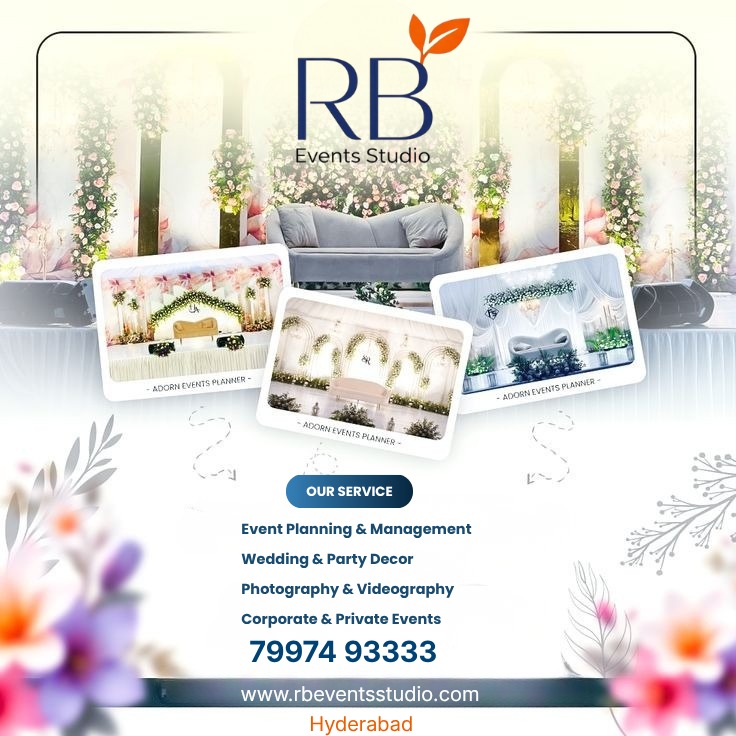Professional Event Management Company | Trendy Wedding Stage Setup Hyderabad | RB Events